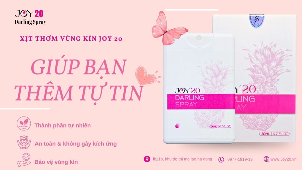 Nước hoa vùng kín có tác dụng gì- xịt thơm vùng kín Joy20