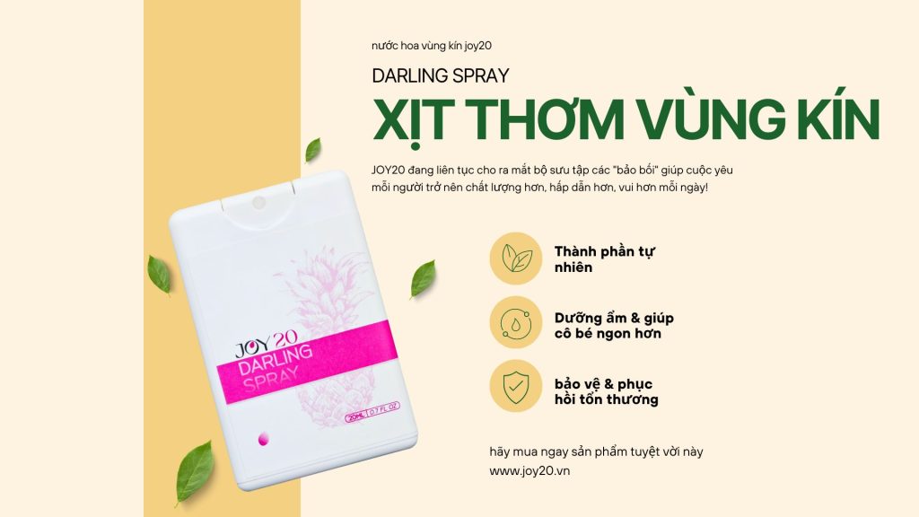 Xịt thơm vùng kín dùng sao cho đúng sản phẩm xịt thơm joy20